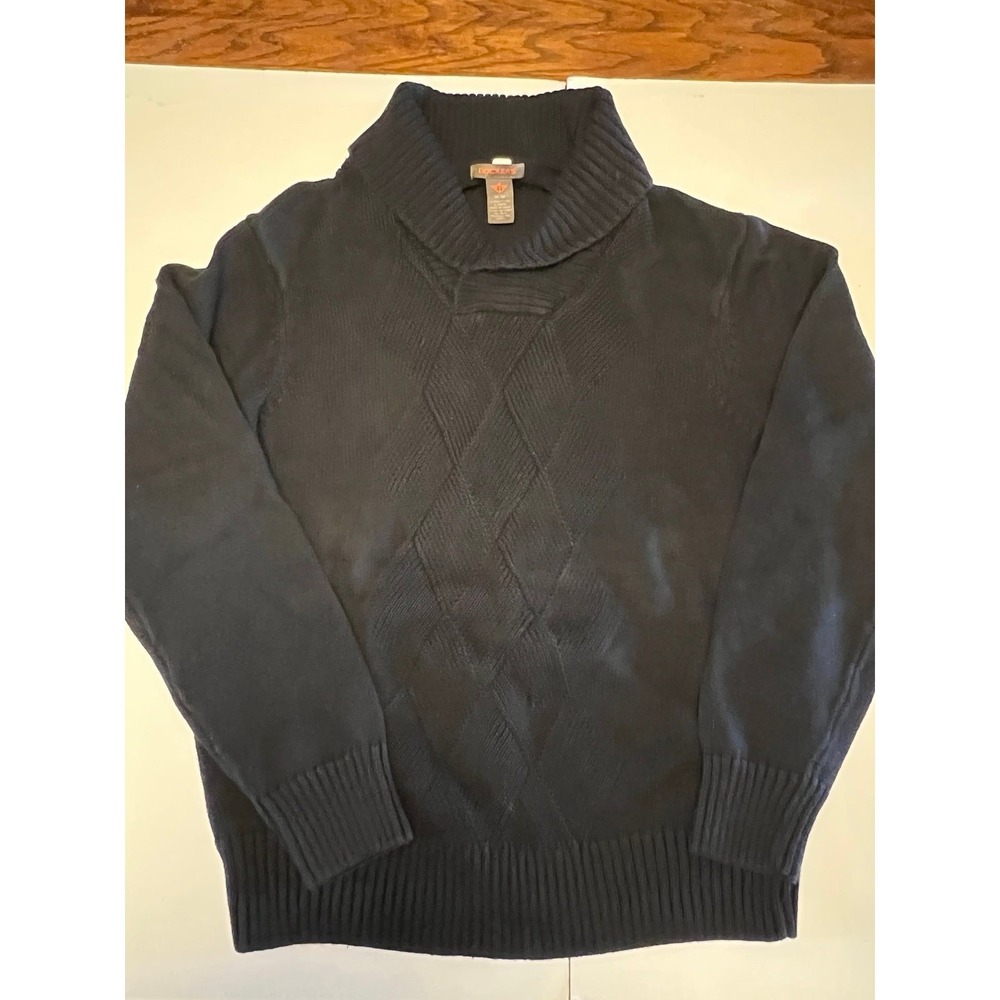 Dockers‎ black knit shawl collar sweater Men's medium (2466)